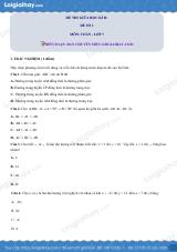 Đề thi giữa kì 2 Toán 7 - Đề số 1 - Chân trời sáng tạo